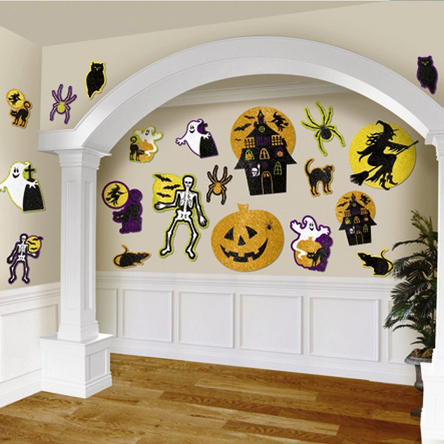 20 Halloween Deko Schilder Wanddekoration 13 cm, 18 cm, 29