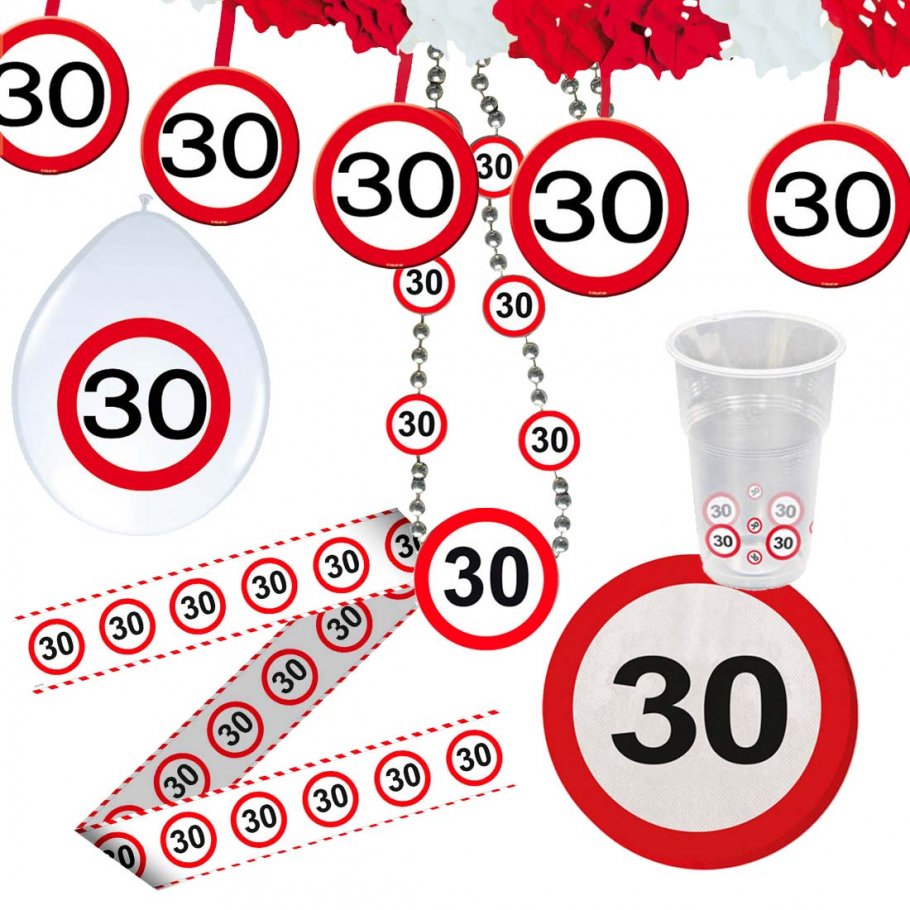 30. Geburtstag Verkehrsschild Party Deko Erwachsene Geburtstagsdeko P