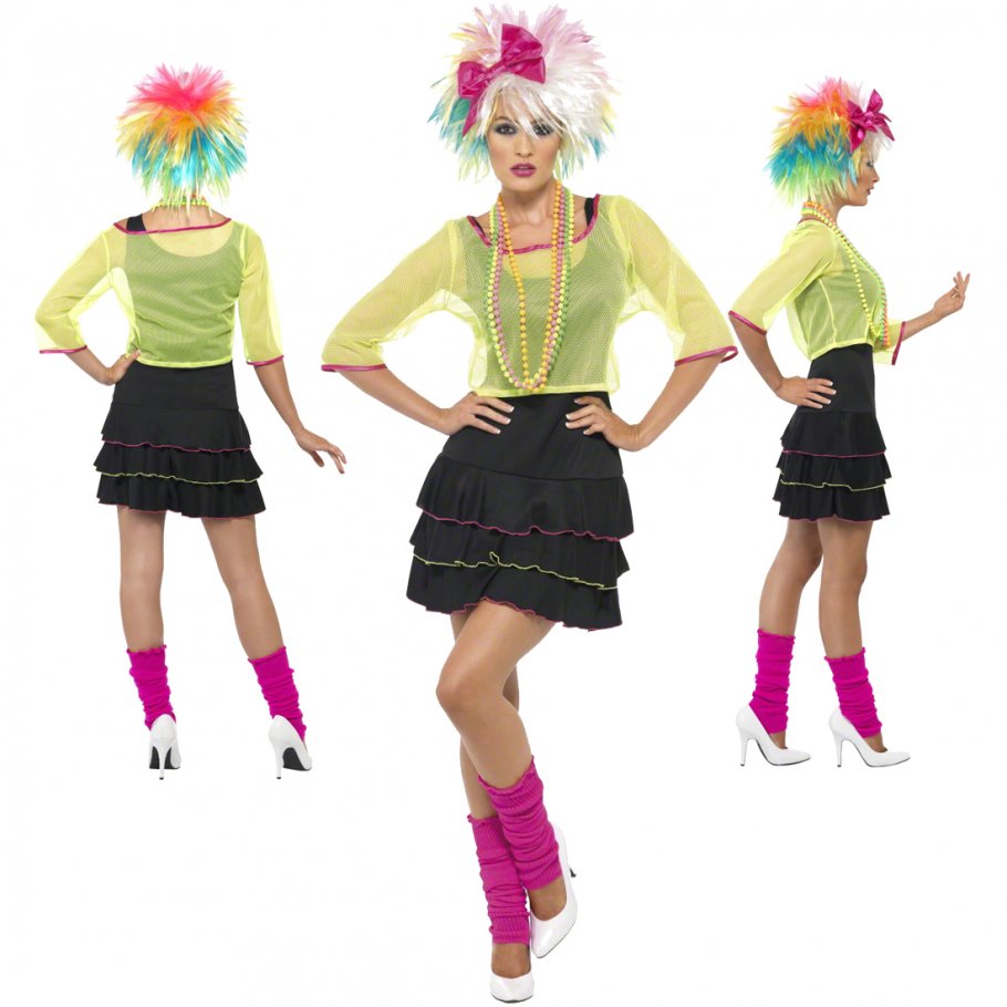 80er jahre kost m popstar damenkost m mehrfarbig m 40 42
