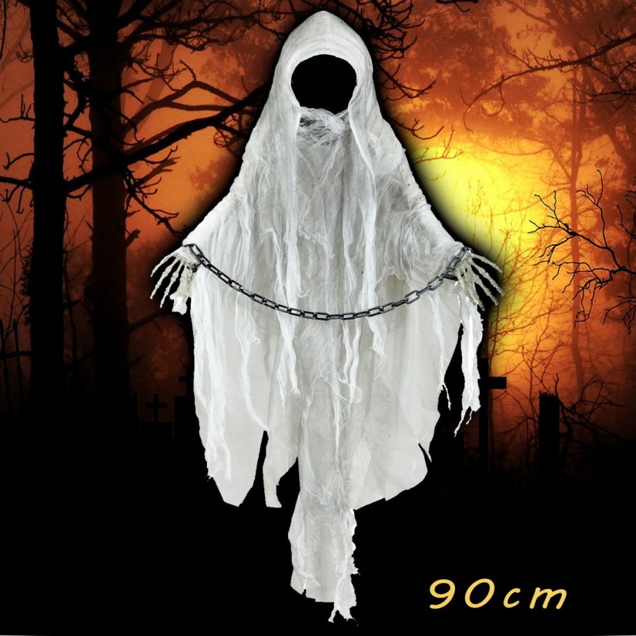 Hängender Geist in Ketten Halloween Deko Gespenst 90 cm, 22,99