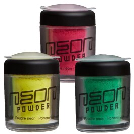 Neon Puder 80er Jahre Schminke neonpink