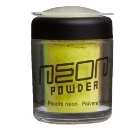 Neon Puder 80er Jahre Schminke neongelb