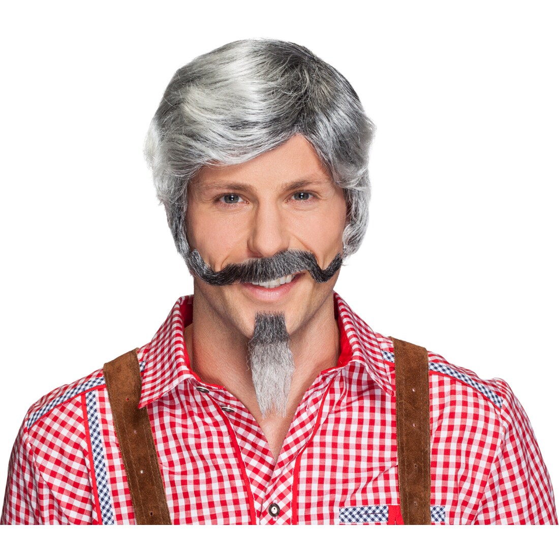 Widmann Zwergen-Kostüm-Set – Graue Perücke Mit Bart Und Roter Mütze Für Karneval & Mottoparty