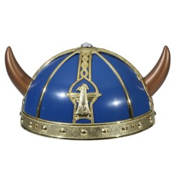 Wikinger Helm Kinder Wikingerhelm gold-blau