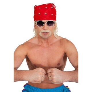 Hulk Hogan Kostüm Ringer Herrenkostüm Wrestling Kostüm Wrestler Catcher Sportler 