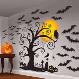 Halloween Wanddeko Friedhof Wand Deko 32 tlg.