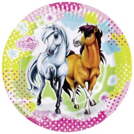 Pferde Party Teller Pony Pappteller 8 Stk, D23 cm