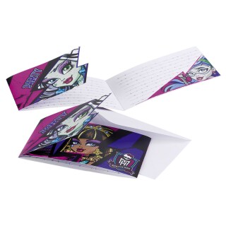 Monster High 2 Einladungskarten Party Einladungen 6 Stk.
