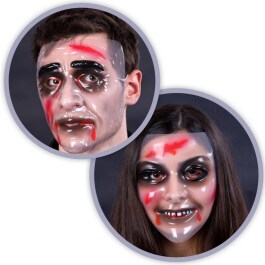 Transparente Zombiemaske Monstermaske