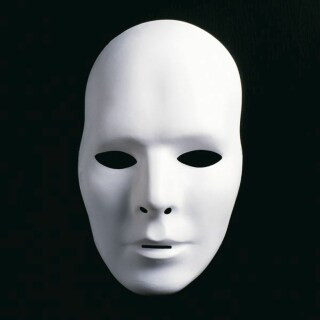 Weiße Unbemalte Herrenmaske Neutrale Phantom Maske