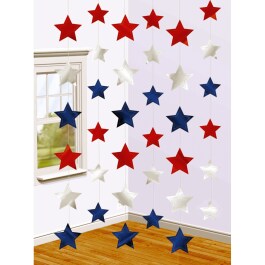6 USA Sternenhänger 210 cm Hängedeko Sterne...