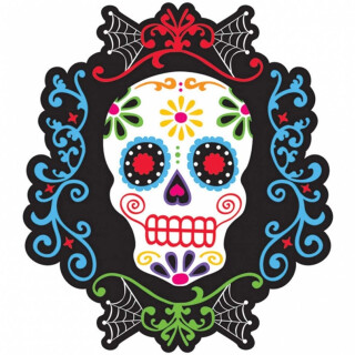 Halloween Raumdeko La Catrina 26 cm Tag der Toten Party Wand Deko Cut Out