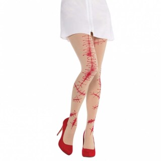 Damen Strumpfhose Halloween Nylonstrumpfhose blutige Narben