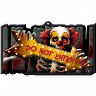 Halloween Schild DO NOT ENTER 43 x 25 cm Wandschild Warnung