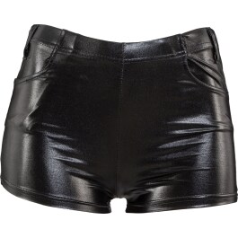Sexy Shorts schwarz Hot Pants glänzend