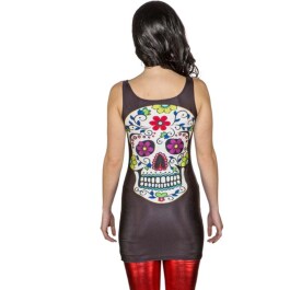 Sexy Sugar Skull Kleid Minikleid Dia de los Muertos