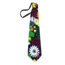 Bunte Krawatte Flower Power Schlips Blumenwiese