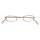 Party Brille Accessoire mit Goldrand eckig