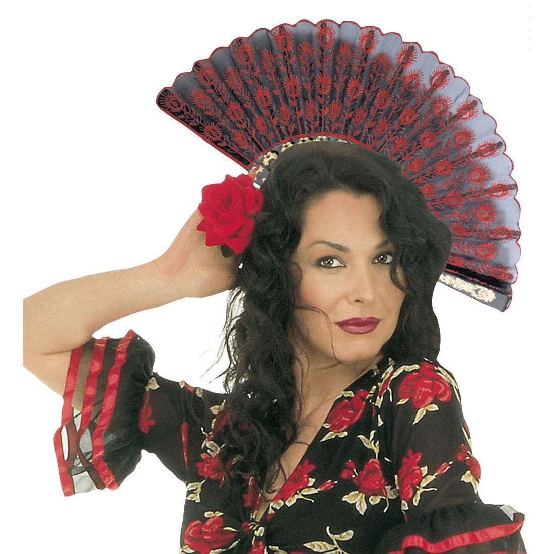 Roter Spanischer Hand Fächer Partyartikel Spanien, 4,99