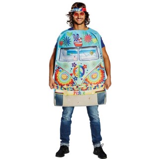 Lustiges Hippie Bus Kostüm Flower Power Outfit