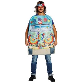Lustiges Hippie Bus Kostüm Flower Power Outfit
