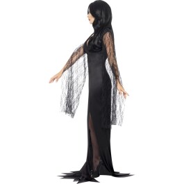 Schwarze Witwe Kostüm Dark Lady Faschingskostüm