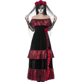 Sugar Skull Kostüm Gothic Brautkleid