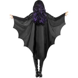Halloween Fledermausflügel Vampirumhang Damen schwarz