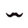 Falscher Bart in schwarz Modell C - Schnurrbart