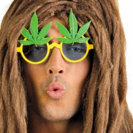 Cannabis Partybrille Marihuana Sonnenbrille
