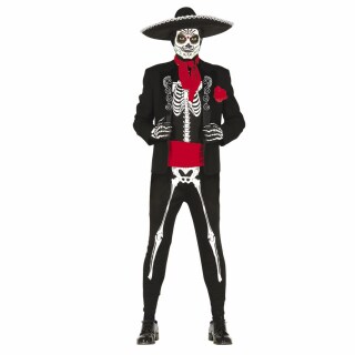 Skelettkostüm Tag der Toten Sugar Skull Kostüm Mexikaner L 52/54