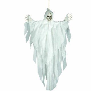 Halloween Figur Geist Hängedeko Gespenst 75 cm weiß