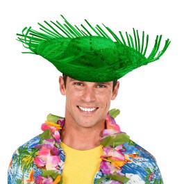 Farbiger Strohhut Ipanema Sombrero Hut Kreissäge Fransenhut