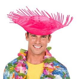 Farbiger Strohhut Ipanema Sombrero Hut Kreissäge Fransenhut
