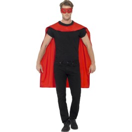 Superheldenumhang & Maske Superheld Kostüm rot