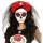 Tag der Toten Haarreif La Catrina Haarschmuck schwarz-rot