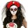 Tag der Toten Haarreif La Catrina Haarschmuck schwarz-rot