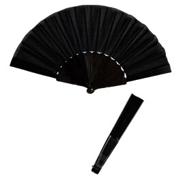 Schwarzer Handfächer Spanischer Flamenco Fächer schwarz