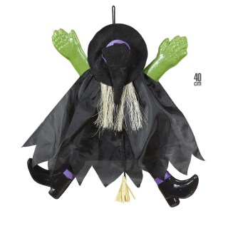 Fliegende Deko Hexe Halloween Hexen Dekoration 40 cm