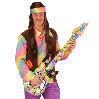 Aufblasbare Hippie Gitarre Groovy Luftgitarre 105 cm