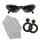 Rockabilly Kostüm Set mit Sonnenbrille, Ohrringe und Halstuch