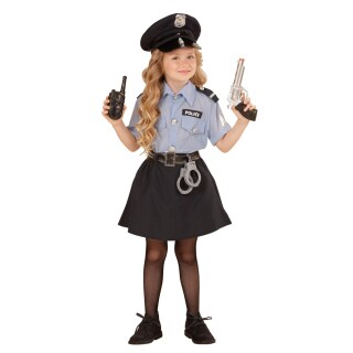 Kinder Polizistin Kostüm Polizeikostüm Mädchen S 128 cm