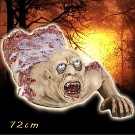 Kriechender Zombie K&ouml;rper Halloween Deko-Figur gruselig 72 cm