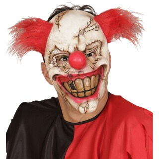 Horror Clownsmaske Psycho Clown Maske