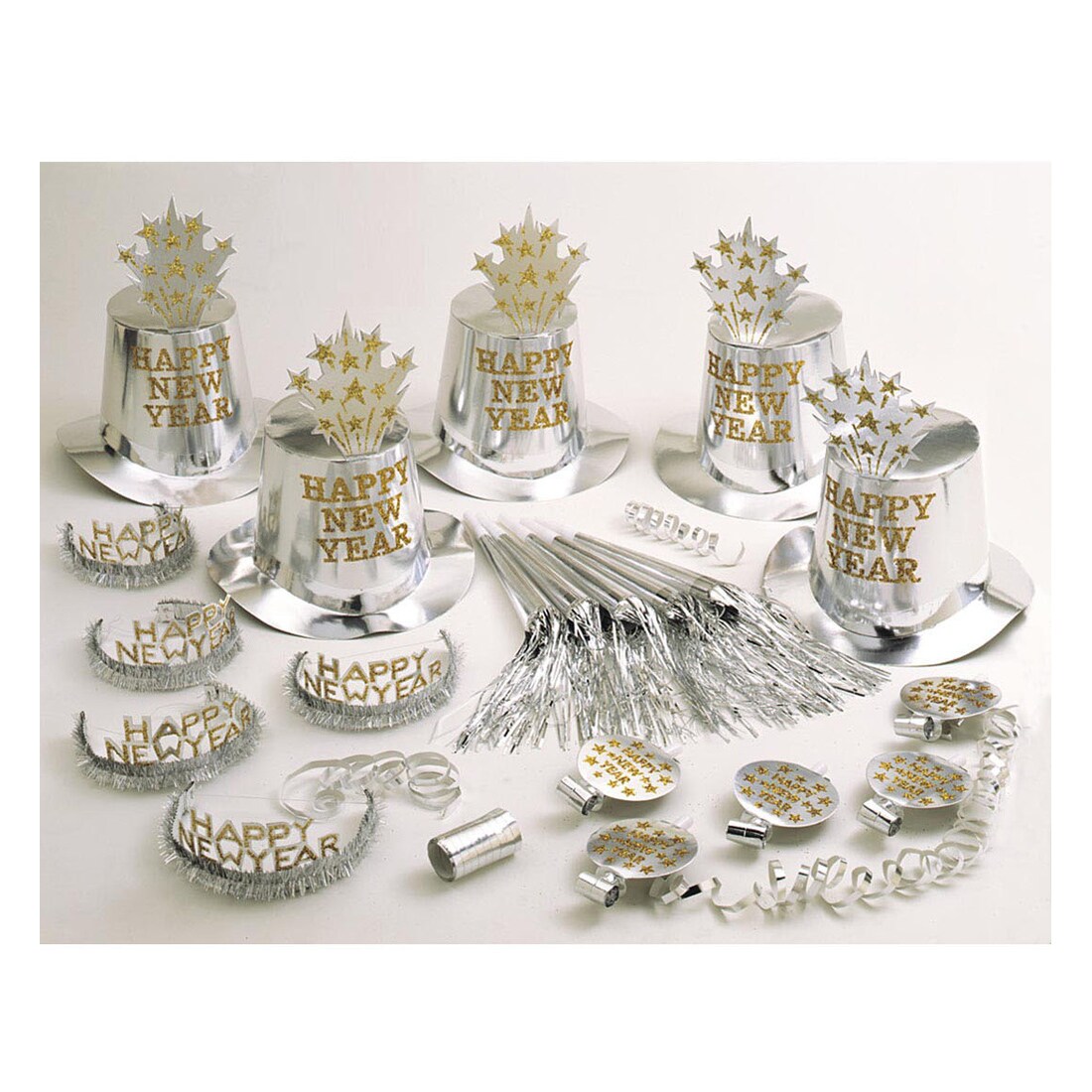 Unique Party Glitzer-Pappteller Für Silvester & Neujahr – 8er Set Mit Luftballons | 30 Cm Durchmesser