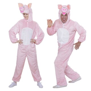 Schweinekostüm Plüschkostüm Schwein mit Maske