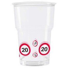 20. Geburtstag Becher Verkehrsschilder 350 ml...