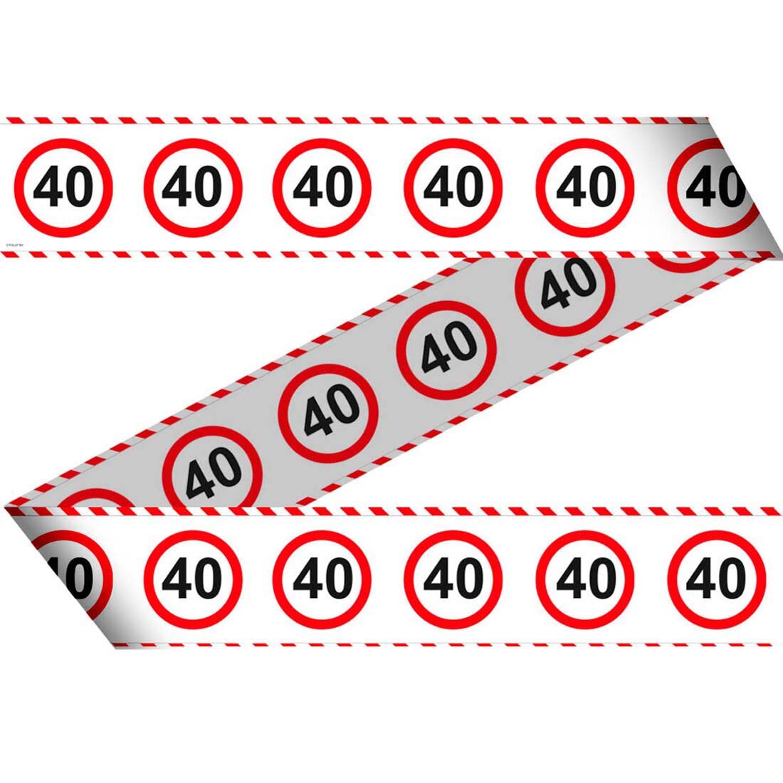 40. Geburtstag Absperrband Verkehrsschilder Party Banner Flatterband, 3,49