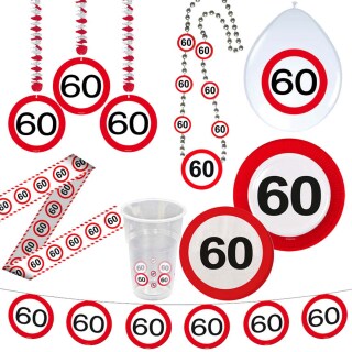 60 Geburtstag Verkehrsschild Party Deko Erwachsene