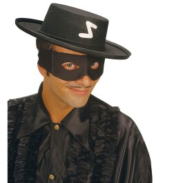 Schwarze Zorro Maske Banditen Maske